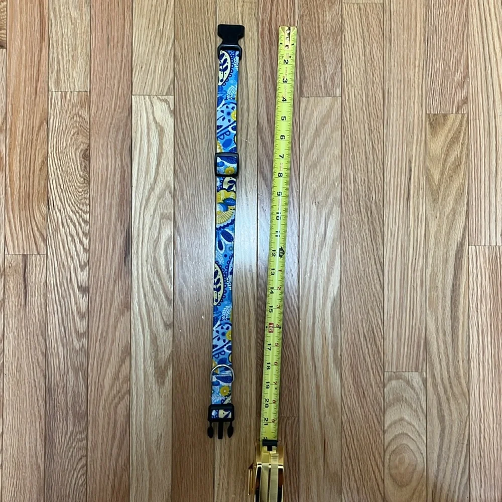 Blue and Yellow‎ Abstract Dog Collar